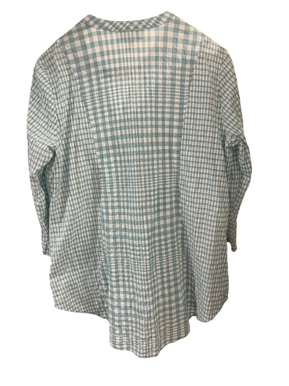 Habitat Teal and White Gingham Shirt - Picture 2 of 4